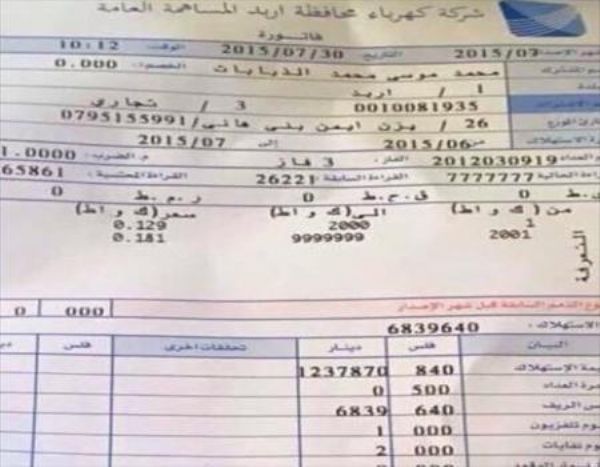 أعطال الكهرباء يدفعها المشترك خصم 43 شيكلا على مواطن من أصل 100 شركة كهرباء محافظة القدس